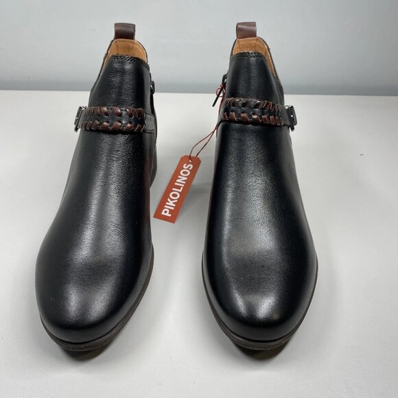 Pikolinos Women’s Malaga Leather Ankle Booties – Size 10/10.5 – Black/Brown - Picture 8 of 9